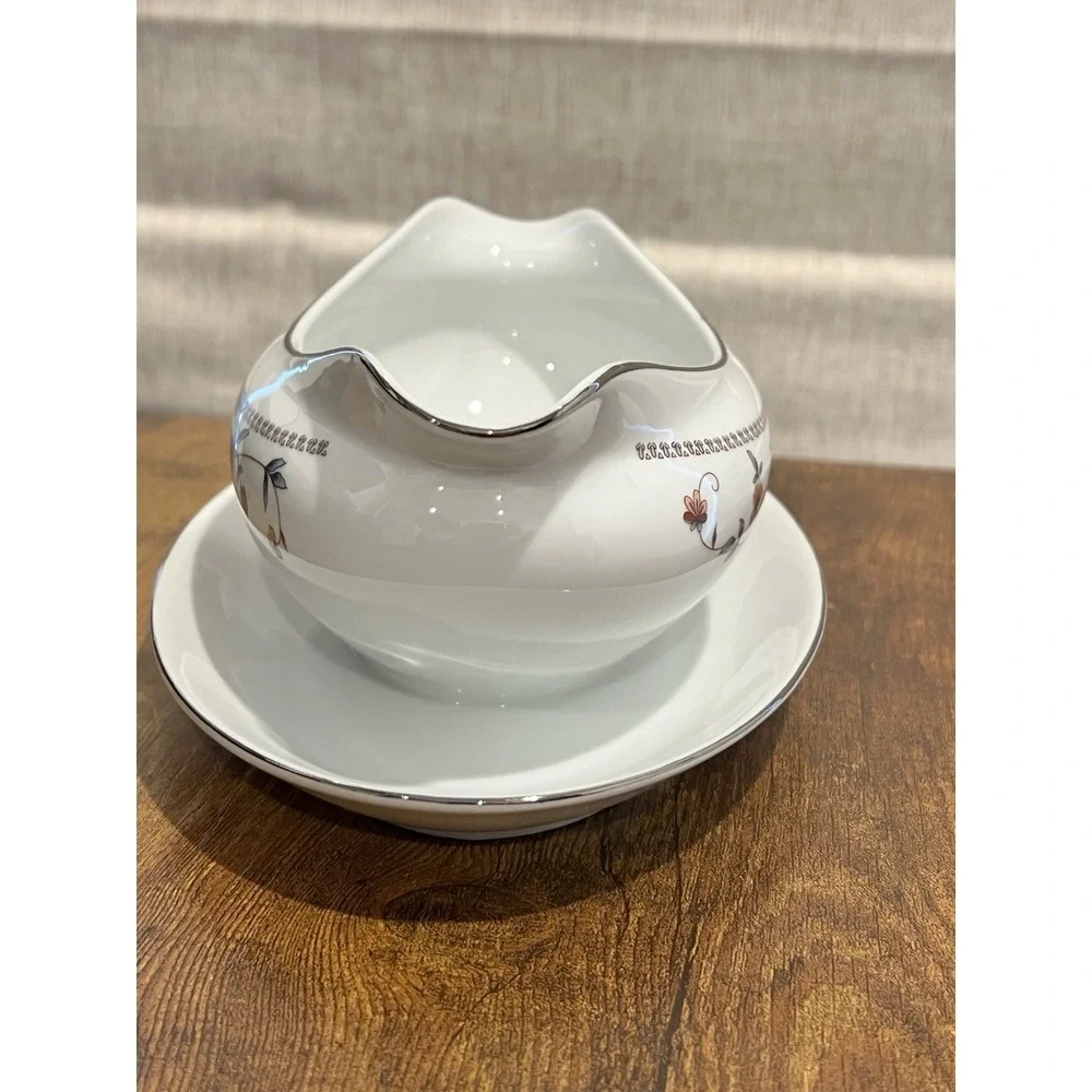 Vintage Sheffield Anniversary Gravy‎ Boat & Plate Made in Japan